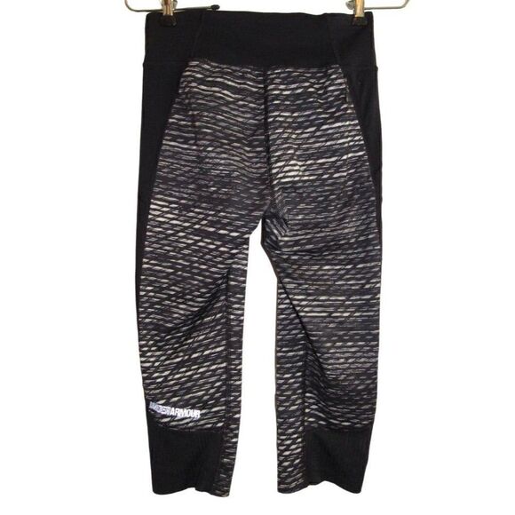Under Armour UA Fly By Printed Run Capri Leggings Sz S - Picture 6 of 10